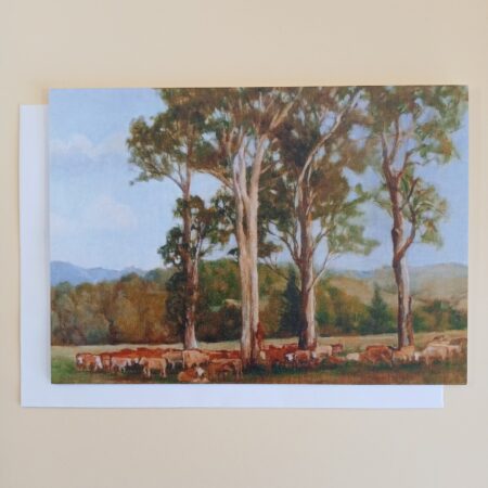 9011 Cattle Under The Tall Gum Trees ($12.00 Pack Of 6 Cards @ $2.00 Each)
