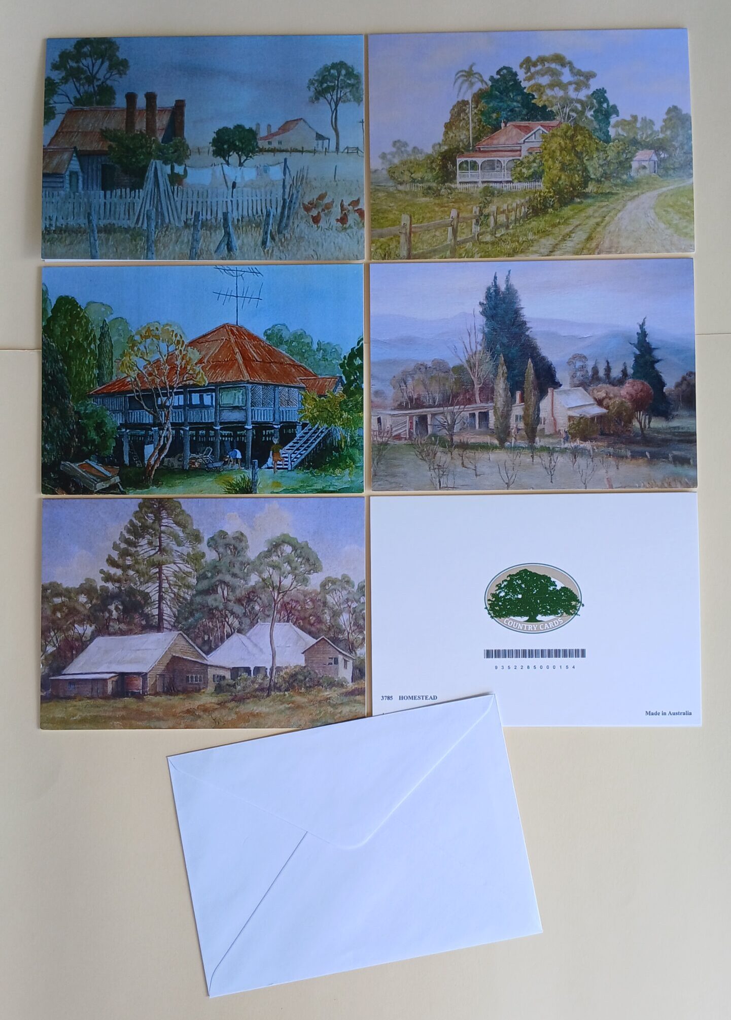 1133 Country Houses Pack No 6 ($10.00 Pack Of 5 Cards @ $2.00 Each)