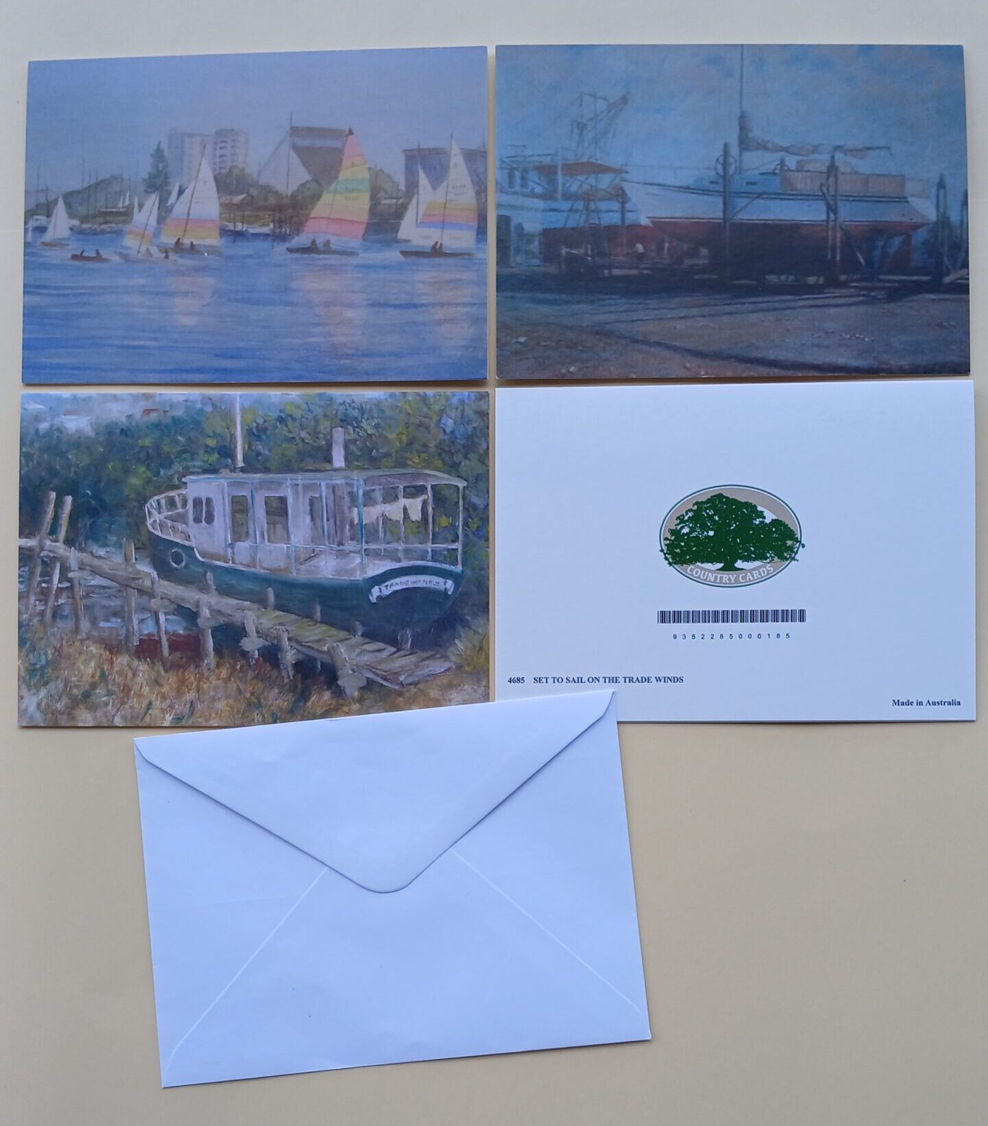 1136 Boats  Pack No 7 ($6.00 Pack Of 3 Cards @ $2.00 Each)